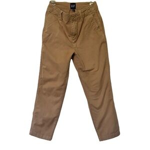 New Gap Broken In Khaki Pants Women's 4 Tan Straight Leg Preppy Business Casual